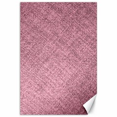 Pink Fabric Texture, Knitted Pink Texture, Canvas 12  X 18  by kyorashop23