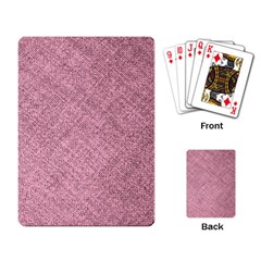 Pink Fabric Texture, Knitted Pink Texture, Playing Cards Single Design (rectangle)