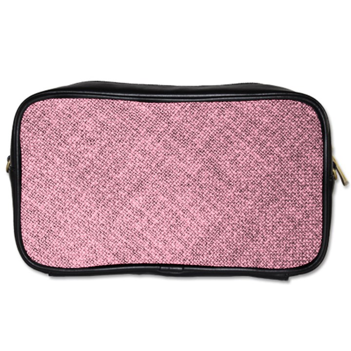 Pink Fabric Texture, Knitted Pink Texture, Toiletries Bag (Two Sides)