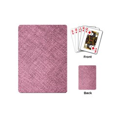 Pink Fabric Texture, Knitted Pink Texture, Playing Cards Single Design (mini)