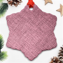 Pink Fabric Texture, Knitted Pink Texture, Ornament (snowflake)