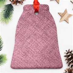 Pink Fabric Texture, Knitted Pink Texture, Ornament (bell)