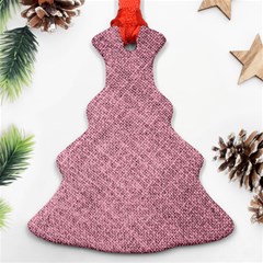 Pink Fabric Texture, Knitted Pink Texture, Christmas Tree Ornament (two Sides)