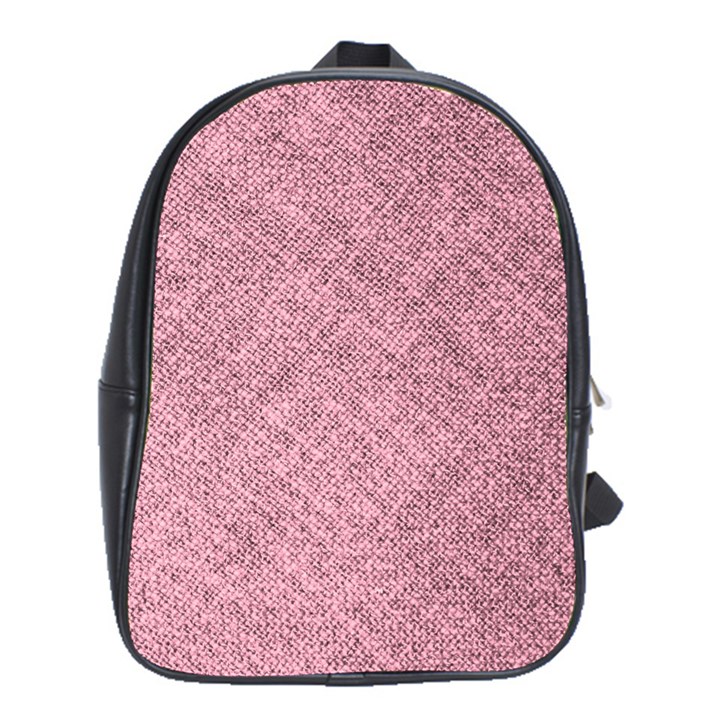 Pink Fabric Texture, Knitted Pink Texture, School Bag (XL)