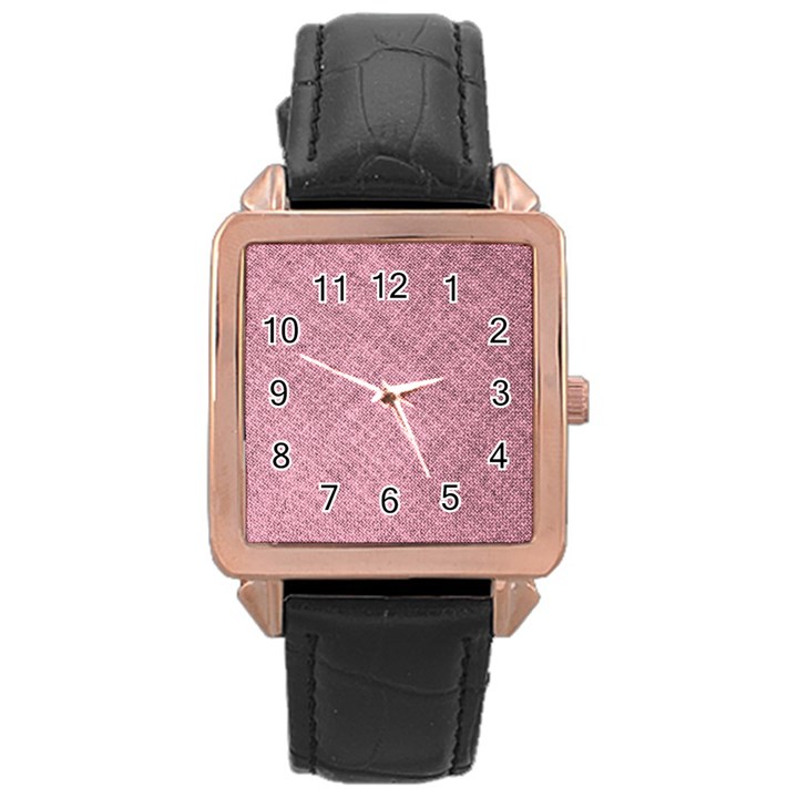 Pink Fabric Texture, Knitted Pink Texture, Rose Gold Leather Watch 