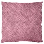 Pink Fabric Texture, Knitted Pink Texture, Large Cushion Case (Two Sides) Front