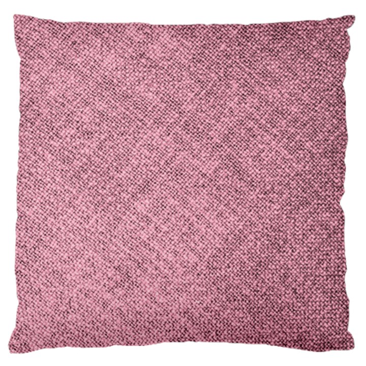 Pink Fabric Texture, Knitted Pink Texture, Large Cushion Case (Two Sides)