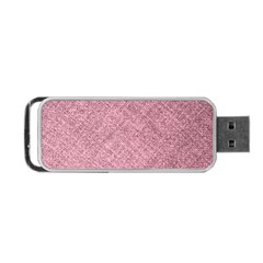 Pink Fabric Texture, Knitted Pink Texture, Portable Usb Flash (two Sides) by kyorashop23