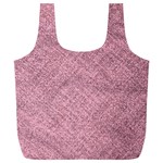 Pink Fabric Texture, Knitted Pink Texture, Full Print Recycle Bag (XL) Back