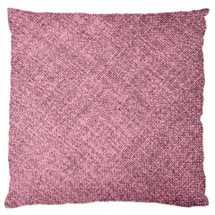 Pink Fabric Texture, Knitted Pink Texture, Large Cushion Case (one Side) by kyorashop23