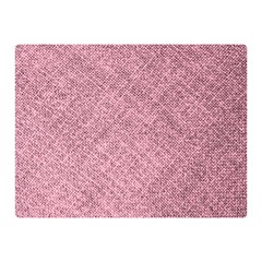 Pink Fabric Texture, Knitted Pink Texture, Two Sides Premium Plush Fleece Blanket (mini) by kyorashop23