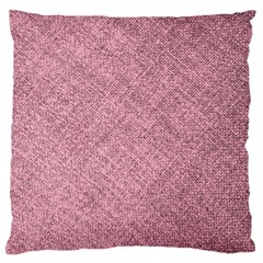 Pink Fabric Texture, Knitted Pink Texture, Large Premium Plush Fleece Cushion Case (one Side) by kyorashop23