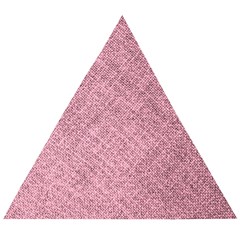 Pink Fabric Texture, Knitted Pink Texture, Wooden Puzzle Triangle