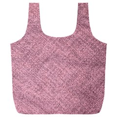 Pink Fabric Texture, Knitted Pink Texture, Full Print Recycle Bag (xxxl)