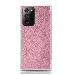 Pink Fabric Texture, Knitted Pink Texture, Samsung Galaxy Note 20 Ultra Tpu Uv Case by kyorashop23