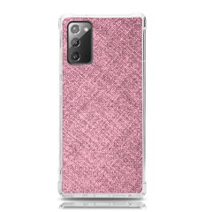 Pink Fabric Texture, Knitted Pink Texture, Samsung Galaxy Note 20 Tpu Uv Case by kyorashop23