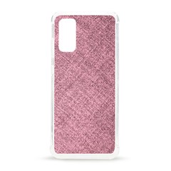 Pink Fabric Texture, Knitted Pink Texture, Samsung Galaxy S20 6 2 Inch Tpu Uv Case