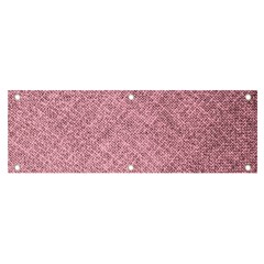 Pink Fabric Texture, Knitted Pink Texture, Banner And Sign 6  X 2 