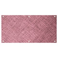 Pink Fabric Texture, Knitted Pink Texture, Banner And Sign 4  X 2  by kyorashop23