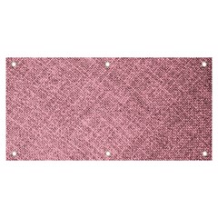 Pink Fabric Texture, Knitted Pink Texture, Banner And Sign 6  X 3  by kyorashop23