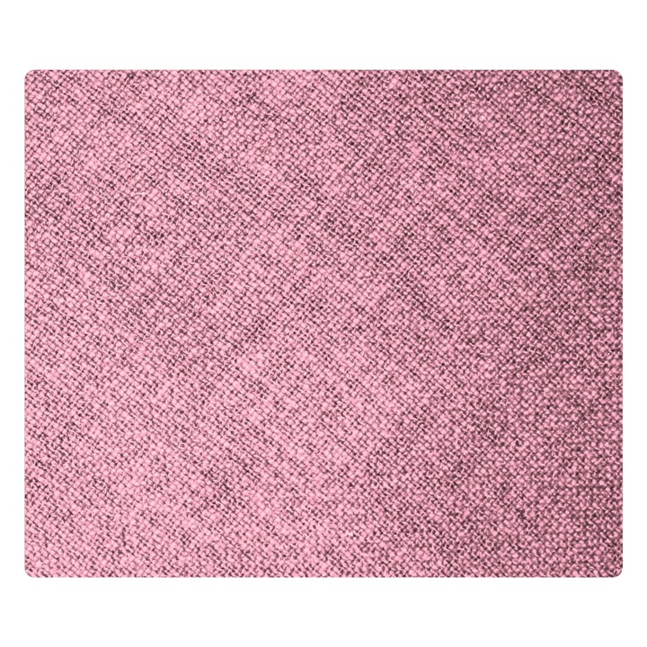 Pink Fabric Texture, Knitted Pink Texture, Premium Plush Fleece Blanket (Small)