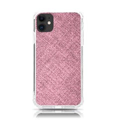 Pink Fabric Texture, Knitted Pink Texture, Iphone 11 Tpu Uv Print Case by kyorashop23