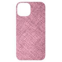 Pink Fabric Texture, Knitted Pink Texture, Iphone 14 Black Uv Print Case by kyorashop23