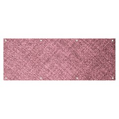 Pink Fabric Texture, Knitted Pink Texture, Banner And Sign 8  X 3  by kyorashop23