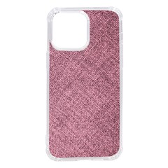 Pink Fabric Texture, Knitted Pink Texture, Iphone 14 Pro Max Tpu Uv Print Case by kyorashop23