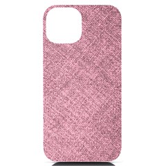 Pink Fabric Texture, Knitted Pink Texture, Iphone 14 Black Uv Print Case by kyorashop23