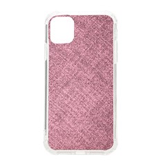 Pink Fabric Texture, Knitted Pink Texture, Iphone 11 Tpu Uv Print Case by kyorashop23