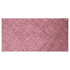 Pink Fabric Texture, Knitted Pink Texture, Banner And Sign 8  X 4  by kyorashop23