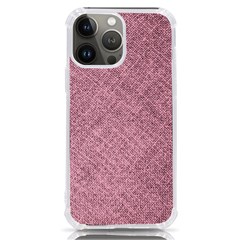 Pink Fabric Texture, Knitted Pink Texture, Iphone 13 Pro Max Tpu Uv Print Case by kyorashop23