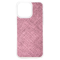 Pink Fabric Texture, Knitted Pink Texture, Iphone 15 Plus Tpu Uv Print Case by kyorashop23