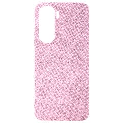 Pink Fabric Texture, Knitted Pink Texture, Samsung Galaxy S24 Plus 6 7 Inch Black Tpu Uv Case by kyorashop23