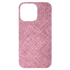 Pink Fabric Texture, Knitted Pink Texture, Iphone 14 Pro Max Black Uv Print Case by kyorashop23