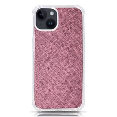 Pink Fabric Texture, Knitted Pink Texture, Iphone 14 Tpu Uv Print Case by kyorashop23