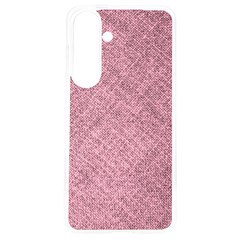 Pink Fabric Texture, Knitted Pink Texture, Samsung Galaxy S24 6 2 Inch Tpu Uv Case by kyorashop23