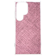 Pink Fabric Texture, Knitted Pink Texture, Samsung Galaxy S24 Plus 6 7 Inch Tpu Uv Case by kyorashop23