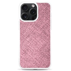 Pink Fabric Texture, Knitted Pink Texture, Iphone 15 Pro Max Tpu Uv Print Case by kyorashop23