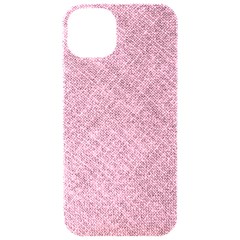 Pink Fabric Texture, Knitted Pink Texture, Iphone 15 Pro Black Uv Print Pc Hardshell Case by kyorashop23