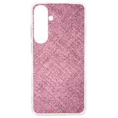 Pink Fabric Texture, Knitted Pink Texture, Samsung Galaxy S24 Ultra 6 9 Inch Tpu Uv Case by kyorashop23