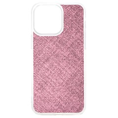 Pink Fabric Texture, Knitted Pink Texture, Iphone 15 Pro Max Tpu Uv Print Case by kyorashop23