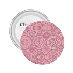 Pink Retro Texture With Circles, Retro Circles Background, 2 25  Buttons by kyorashop23