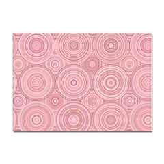 Pink Retro Texture With Circles, Retro Circles Background, Sticker A4 (100 Pack) by kyorashop23