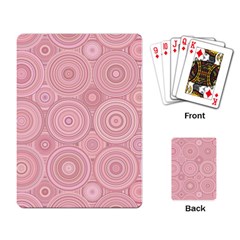 Pink Retro Texture With Circles, Retro Circles Background, Playing Cards Single Design (rectangle)