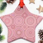 Pink Retro Texture With Circles, Retro Circles Background, Star Ornament (Two Sides) Back