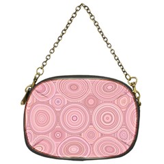 Pink Retro Texture With Circles, Retro Circles Background, Chain Purse (one Side) by kyorashop23