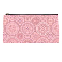 Pink Retro Texture With Circles, Retro Circles Background, Pencil Case by kyorashop23