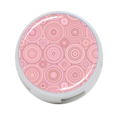 Pink Retro Texture With Circles, Retro Circles Background, 4-port Usb Hub (two Sides) by kyorashop23